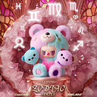 Vente en gros : Peluche authentique Rebel Bear Blind Box Série Zodiaque, jouet tendance, boîte cadeau surprise pour filles, peluche décorative