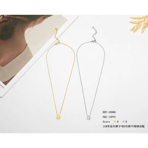 Collana in Acciaio Inossidabile con Ciondolo a Lettera D Monofacciale 1cm Collar-D - Product Image 3