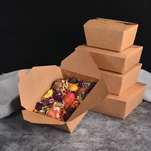 Mới thân thiện với môi Takeaway giấy bao bì dùng một lần Kraft Sushi hộp với vật liệu tái chế cho đường khoai tây chiên thực phẩm đóng hộp - Product Image 1