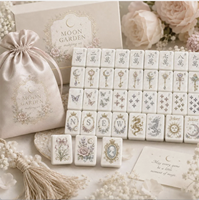 Nouvel ensemble de mahjong de luxe en acrylique et coquille de perle blanche 2026 pour table de jeu, jeu familial d'intérieur, cadeau de fête, style américain
