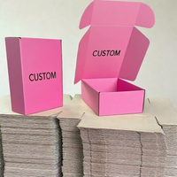 Chapeau d'emballage en carton d'abonnement personnalisé rose imprimé personnalisé en gros boîtes postales personnalisées cosmétiques