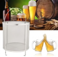 Panier-filtre en tissu métallique en acier inoxydable à maille simple, sur mesure, 300-400 microns, découpé pour l'élimination des résidus de fermentation