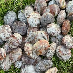 หินธรรมชาติหลากสีลายดอกไม้ หินอาเกตขัดเงา หินกึ่งมีค่า ตกแต่งบ้าน - Product Image 4