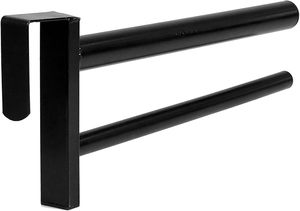 क्लासिक काले अंग्रेजी काठी रैक हटाने योग्य विशेषता ठोस पैटर्न स्टील और धातु के साथ डबल फांसी - Product Image 5