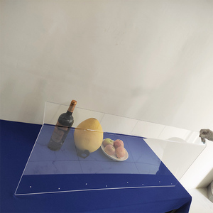 Escudo protector de escritorio acrílico montado en <span class=keywords><strong>Tornillo</strong></span> Protector vertical grande para estornudos Hoja de plástico Protector para estornudos Paneles protectores para cajero - Product Image 3