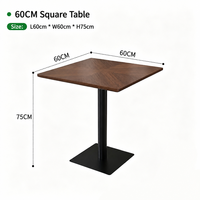 Ensemble de table et de chaises de restaurant rétro personnalisé, style western, meubles de café français du milieu du siècle, usage commercial