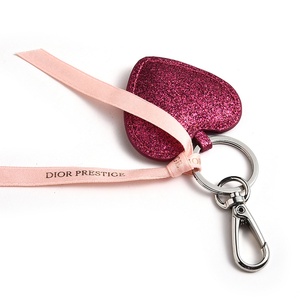 <b>Custom</b> Shape Shiny Delicate Red Heart Shape PU Leather Handbag <b>Keychain</b> - Product Image 5