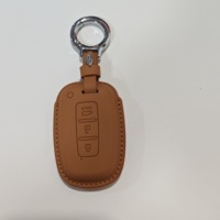 Porte-clés en cuir pour moto, accessoires Hyundai, cuir NAPPA marron, étui pour clé de voiture