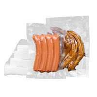 100 sacs sous vide en nylon transparent de qualité alimentaire, à ouverture supérieure, thermoscellables, avec encoche de déchirement, pour le stockage du sucre, des noix, des hot-dogs, des aliments et du thé