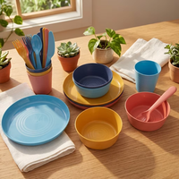 14734 RPP respectueux de l'environnement vaisselle cuisine bol assiette tasse 24 pièces ensemble