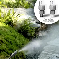 Système de brumisation haute pression Lisen, atomiseur en acier inoxydable, refroidissement et aménagement paysager autour de la piscine extérieure