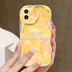 <strong>Mango</strong> Yellow Print Ice Cream Wave Edge Silicone TPU <strong>Mobile</strong> <strong>Phone</strong> Cover Case for Iphone 8 X Xr Xs Max 11 12 13 14 15 16 Pro Max - Product Image 5
