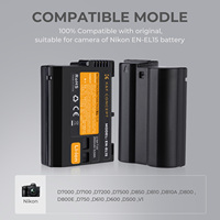 Batterie d'appareil photo rechargeable K&F Concept haute capacité 2100 mAh EN-EL15 pour Nikon Z6, Z7, D780, D850, batteries d'appareil photo numérique
