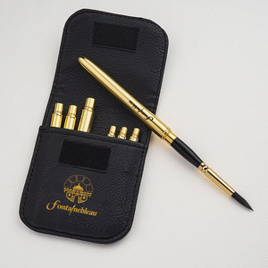 Pinceaux de peinture artistique de haute qualité avec logo personnalisé, pinceaux dorés de voyage pour aquarelle, pour peinture acrylique et aquarelle - Product Image 4