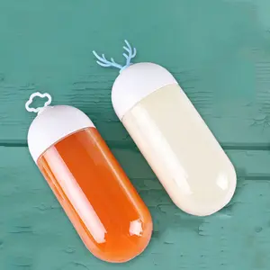 Vente en gros personnalisée de bouteilles de thé au lait et de bouteilles de jus de type capsule PET de 500ml