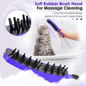 Accessoire de <span class=keywords><strong>douche</strong></span> pour chien, brosse de bain pour chien à 4 réglages pour le lavage, le récurage, le massage et le toilettage des chiens - Product Image 5