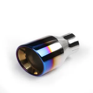 4" Titanium style stainless steel auto muffler exhaust tip Auto trim universal exhaust pipe