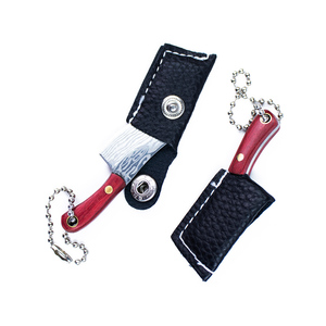 Couteau de poche DIY en acier inoxydable, mini-couteau de chef, ensemble de camping, petit couteau à découper, porte-clés, manche en bois, ouvre-boîte, emballage OEM - Product Image 4