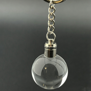Sphère en verre cristal K9 de 30 mm, gravure laser interne personnalisée, lampe torche LED, porte-clés - Product Image 1