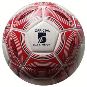 Ballons de football en caoutchouc personnalisés avec logo, taille standard, pas chers, en gros, pour entraînement et matchs - Product Image 1