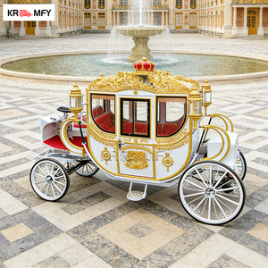 Carrosse de Noël Royal Lumineux à Chevaux avec Éclairage Électrique Style Luxe pour 4-6 Personnes Visite Guidée - Product Image 3