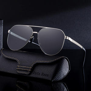 Gafas de sol de aviador Ks-3826 para hombre, montura negra, lentes de nailon, protección UV400, gafas de sol para exteriores, transmitancia clase 2 - Product Image 2