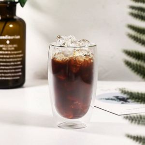 Tasses à café en verre à double paroi isolées de 250 ml, parfaites pour le cappuccino, l'espresso, tasses en verre borosilicate transparent pour le café - Product Image 3
