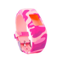 Bracelet de montre en silicone à imprimé camouflage, bracelet de remplacement pour Garmin Vivofit JR JR 2, bracelet de suivi d'activité pour enfants