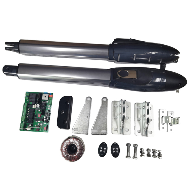 220V to 24V Electric Automatic Strong Dual Arm Swing Gate Opener Hardware Driveway Door Kit