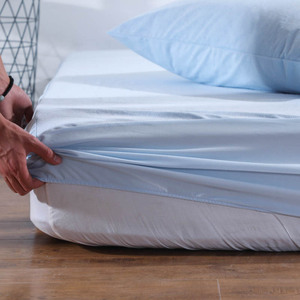 Bán buôn tre Terry nệm không thấm nước bảo vệ với dây đai đàn hồi được trang bị tấm ga trải giường cho nhà & khách sạn sử dụng kỹ thuật dệt kim - Product Image 5