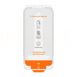 Protezione dello <span class=keywords><strong>schermo</strong></span> di installazione senza polvere per <span class=keywords><strong>iPhone</strong></span> 17 aria 16E 15 + 14 <span class=keywords><strong>13</strong></span> <span class=keywords><strong>Pro</strong></span> <span class=keywords><strong>Max</strong></span> facile installazione Auto-polvere rimozione Kit vetro temperato - Product Image 3