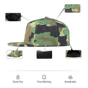 Casquette de baseball à 5 panneaux avec logo brodé personnalisé Casquette de camionneur de couleur unie et vierge Casquette classique Casquette graphique camouflage - Product Image 3