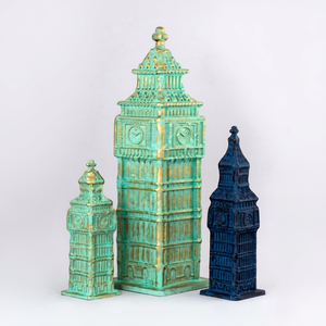 Escultura de la Torre del Big Ben de Londres, Artesanía Moderna de Aluminio Hecha a Mano, Decoración para Bodas, Cumpleaños, Hogar, Sala de Estar, Hotel - Product Image 1