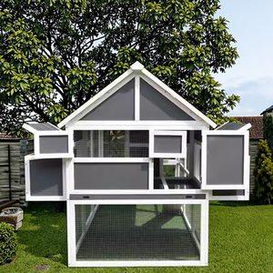 Villa Anjing Kayu Ukuran Besar Anti Hujan untuk Luar Ruangan, Kandang Ekstra Besar dengan Pintu Rangka Baja, Rumah Hewan Peliharaan Raksasa dengan Jendela yang Dapat Bernapas - Product Image 5