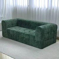 Ensemble de canapés Chesterfield compressés sous vide, design carré Marshmallow italien sans cadre pour petits appartements et villas
