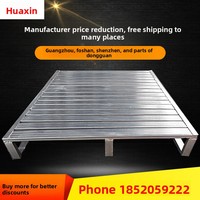 Palettes en acier robustes pour stockage de marchandises, palettes pour chariots élévateurs, logistique, tapis anti-humidité, modèle Q235B, fabriqué en Chine continentale