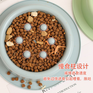 Slow Feeding Pet Bowl Rounded Shape Anti Choking Dog <b>Cat</b> <b>Feeder</b> Thickened Food Bowl For Pets Eating Slow - Product Image 5