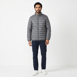 Chaqueta de Invierno para Hombre FINER THREADS de Alta Calidad, con Cuello Alto, Tela de Lona, Estilo Urbano, Logotipo Frontal, Transpirable y de Secado Rápido - Product Image 1