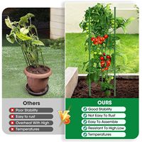 Senershuo Tomatenkäfige, 130 cm Tomatenpflanzen-Stützstäbe, Garten-Tomatenkäfige & Rankhilfen für Kletterpflanzen