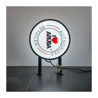 Boîte lumineuse publicitaire extérieure en aluminium, cadre rond, boîte lumineuse LED en acrylique, forme ronde, cercle, publicité, boîte lumineuse LED