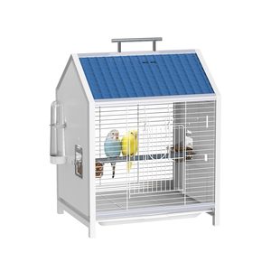 Cage à oiseaux de 20.5 pouces pour animaux de compagnie Cage à perroquet Cage à oiseaux portable dans la clinique pour animaux de compagnie de voiture pour petits oiseaux moyens - Product Image 1