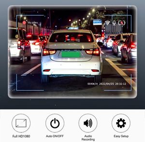 Cámara para Auto HD de Doble Lente con Pantalla IPS de 4 Pulgadas, DVR P600 170 °   Cámara de Visión Trasera Gran Angular con Visión Nocturna, Sensor G y Función de Grabación en Bucle - Product Image 3