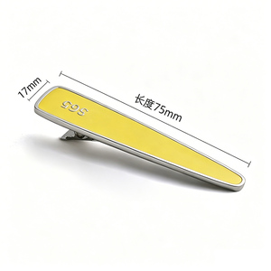 Women Chinese Style Enamel Cloud Shape Hair Clip Barrette Wholesale, Custom Pattern <b>Gold</b> Plated Hair Barrette - Product Image 2