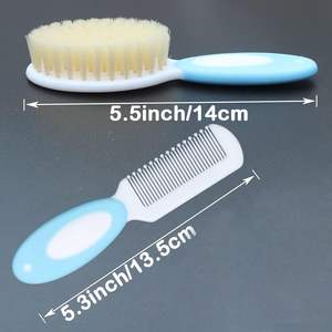 Набор для ухода за волосами младенцев: щетка и расческа с мягкой щетиной и нежным дизайном для ежедневного ухода за новорожденными - Product Image 6