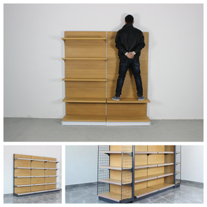 Gu Jiu ชั้นวางของไม้ชั้นวางของในร้านชั้นวางเรือแจวของร้านขายของชำสินค้าหลากหลายร้านค้า - Product Image 2