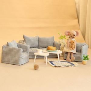 เฟอร์นิเจอร์หนูขนาดเล็กทำด้วยมือแบบนอร์ดิกสำหรับผู้ใหญ่เกมแบบโต้ตอบสำหรับครอบครัวบ้านตุ๊กตาขนาดเล็กสไตล์เรซิน - Product Image 4