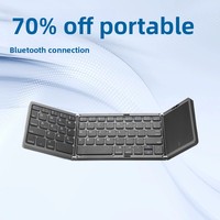 Nouveau clavier sans fil pliable à trois volets avec pavé tactile pour iPad Pro Type-C Mini, portable, pour ordinateur portable et applications de bureau