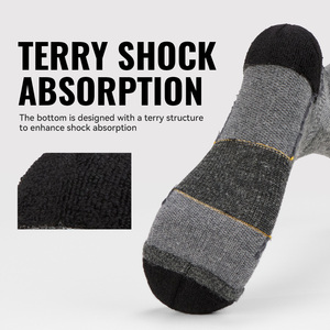 WRELS Wool Socks Shock Absorbing Merino Wool Socks Breathable Comfortable Warmer Socks Exercise Non-Slip Elastic <strong>Boots</strong> Socks - Product Image 5