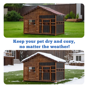 Casetta in Legno da Esterno con Riparo e Recinto - Grande Casa Moderna Contemporanea per Famiglie, Ideale per Ville e Appartamenti - Product Image 4