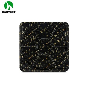 Khay Đựng Sushi Bằng Nhựa 6 Ngăn Dùng Một Lần Hình Vuông Lớn Màu Đen Đĩa Phục Vụ - Product Image 2